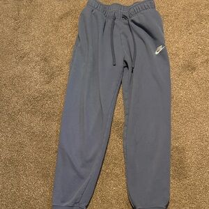 Nike Women's Blue Joggers with White Logo